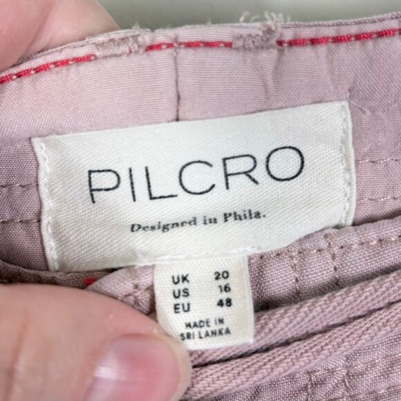 Anthropologie Pilcro Linen Blend High Waisted Wide Leg Utility Silky Cargo Pants - Picture 13 of 13